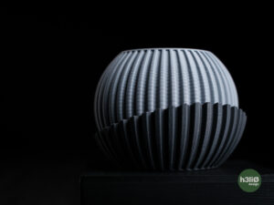 Vaso Zenith - Cor cinza e suporte preto